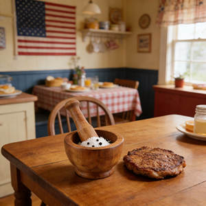 Set <span class=keywords><strong>Mortar</strong></span> Kayu Besar, Penggiling Tekan Penggiling Penghancur Mangkuk Bawang Putih Campuran Kayu Bambu Bawang Putih - Product Image 2