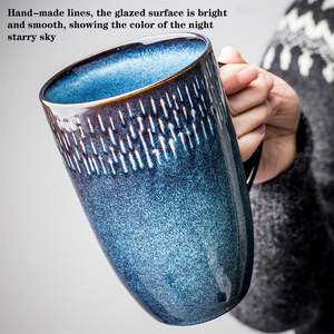 <span class=keywords><strong>Tasse</strong></span> à café en porcelaine extra large de 21 oz avec une grande poignée <span class=keywords><strong>Tasse</strong></span> à thé et à café jumbo avec cuillère et couvercle en bois - Product Image 4