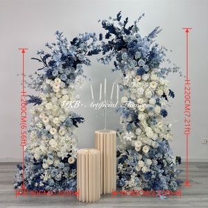Arche florale artificielle en soie DKB Factory Real Touch pour mariage, 7-8 pieds de haut, couleurs personnalisables pour la décoration d'entrée - Product Image 2