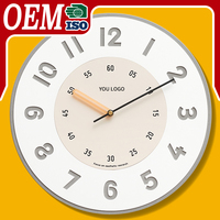 Jam Dinding Analog Quartz Plastik Senyap Ukuran Besar 12-Inci Desain Art Deco Gaya Antik dengan Jarum Penunjuk Waktu dan Baterai