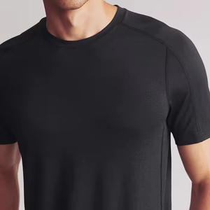 Diseño de fábrica Hombres Alto elástico Correr Fitness Entrenamiento Gimnasio Ropa deportiva Camiseta - Product Image 3