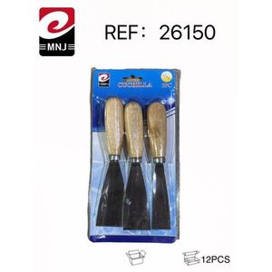 MNJ Cuchilla Scraper 3Pc Wooden Handle Craft Tool Set For Woodworking And DIY Projects - Product Image 3