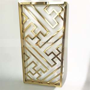 LL88 Custom Stainless Steel Translucent <b>Wall</b> Dividers Dining Room Laser Cut Metal <b>Screen</b> Separation Panels Movable Waterproof - Product Image 4