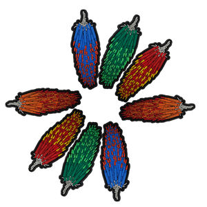 한 세트에 많은 총알 2D 고무 의류 라벨 가방 모자에 대 한 PVC 고무 총알 패치 DIY 바느질 어깨 가방 모자 셔츠 - Product Image 1