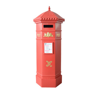 Buzón de Correo Rojo de Londres, Hexagonal, de Hierro, Estilo Vintage Británico, Modelo Grande, Adorno Decorativo para Cafetería, <span class=keywords><strong>Bar</strong></span> y Vinoteca - Product Image 2