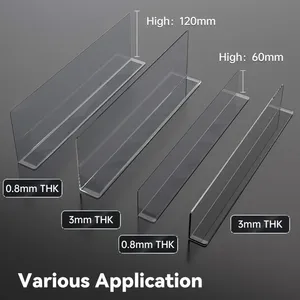 슈퍼마켓 디스플레이를 위한 자석 플라스틱 선반 분할기 파티션 조직 저장 분리기 - Product Image 2
