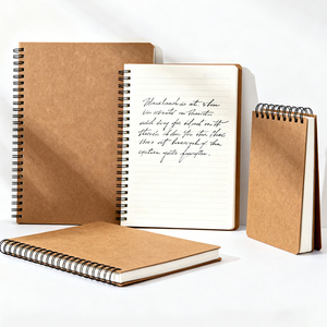 Kraft <strong>Notebook</strong> With Bamboo Paper Pages Plastic <strong>Free</strong> Certified Custom Logo Bloc Notes Hardcover Kraft Cover for Home Office Use - Product Image 2