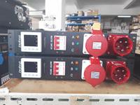 Boîte de distribution d'alimentation principale portable en métal 380V 220V 32A 3 phases, 6 sorties, 3000W mono, étanche, 5 étages, son audio
