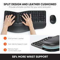 Pour MEETION DirectorC2 – Ensemble clavier et souris ergonomiques sans fil rechargeables pour PC et ordinateur portable – En stock