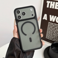Accesorios para Teléfono TPU Mate al por Mayor de Saiboro para 17 Pro, Funda Magnética Translúcida Antiarañazos para iPhone 16 15 14 13
