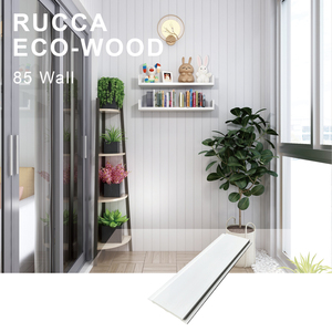 Panneau composite <span class=keywords><strong>bois</strong></span> de luxe 96*9mm blanc, résistant à l'humidité et à la moisissure, design contemporain, garantie 5 ans pour intérieur et extérieur - Product Image 2