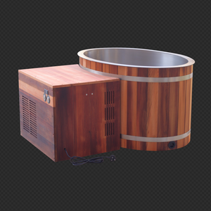 Banheira Circular de madeira ao ar livre Balboa Control System Aço Inoxidável/Acrílico Inner Liner Chiller para Hotel/Villa Ice <span class=keywords><strong>Therapy</strong></span> - Product Image 5