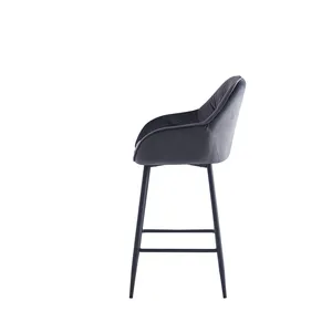 Seat Adjustable Tufted Back PU Leather Cushion Black Swivel Chair Household Nordic Stools Counter Modern Bar Stool High Chair