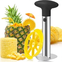 Coupe-ananas en acier inoxydable avec diviseur en forme de cale, éplucheur manuel et dénoyauteur de fruits