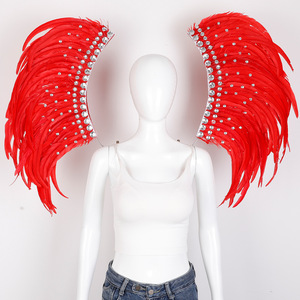 Ailes d'ange de luxe en plumes de cygne, brodées à la main avec des paillettes, sans impression, pour mariage, carnaval, Halloween, décoration de fête, danse - Product Image 6