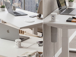 Nouvelle station d'alimentation encastrable pneumatique à ouverture étroite de type US avec sortie USB et charge <span class=keywords><strong>sans</strong></span> fil 15W - Product Image 3
