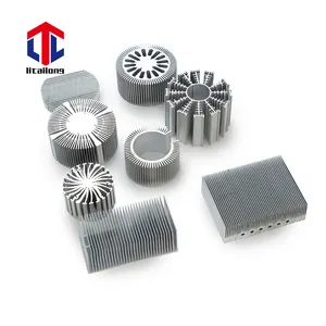 Werkseitige CNC-kunden spezifische Aluminium-Kühler profile OEM ODM Eloxal Extrusion Aluminium legierung Kühlkörper Kühlkörper teile