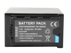 ‫ ، بطاريات عالية السعة قابلة لإعادة الشحن ، سعة عالية لـ Pana-sonic VBR89 ، VBD78 - Product Image 2