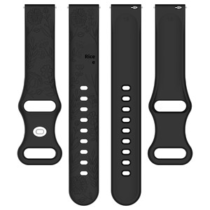 Nueva Correa <span class=keywords><strong>de</strong></span> Reloj <span class=keywords><strong>de</strong></span> Silicona con Grabado Láser Floral, Compatible con Relojes Huawei GT4/5, <span class=keywords><strong>Samsung</strong></span> y Garmin (18/20/22 mm) - Product Image 2