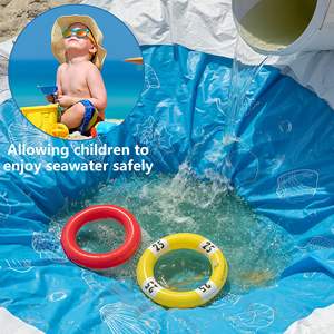 <span class=keywords><strong>Pataugeoire</strong></span> pour tout-petits personnalisée 2 en 1 Jouets de plage Piscine pour bébés Piscine pour enfants et couverture de plage - Product Image 3