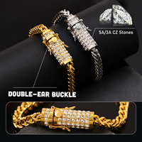 Collier chaîne maille carrée Franco solide en acier inoxydable de haute qualité pour hommes, style hip-hop, vente en gros, Miami