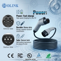Câble de charge EV en gros d'usine OLINK, GBT vers GBT, 22 kW, 32 A, longueur personnalisable, certifié CE TUV, câble d'extension de charge EV