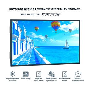 Téléviseur extérieur haute luminosité IP55 65 étanche 4K <span class=keywords><strong>Google</strong></span> TV pour usage commercial - Product Image 4