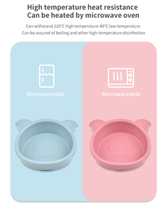 Durable Kids Suction Bowl With Lid Solid Pattern Easy Clean Dishwasher Safe Bpa Free Soft Non Toxic New Design Wholesale Baby Pr - Product Image 4