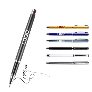 Bolígrafo de Gel Metálico con Grabado Publicitario Empresarial, Impresión de Logotipo Personalizado, Regalo de Oficina, Escritura Deportiva - Product Image 1