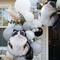 Ballons en forme de chat Ragdoll, Scottish Fold, American Shorthair pour la décoration d'anniversaire de chat, décorations de chat Kawaii