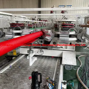 Single/Double Wall Corrugated Pipe PP PE Plastic Hose Extrusion line Manufacturer Vacuum Forming Machine