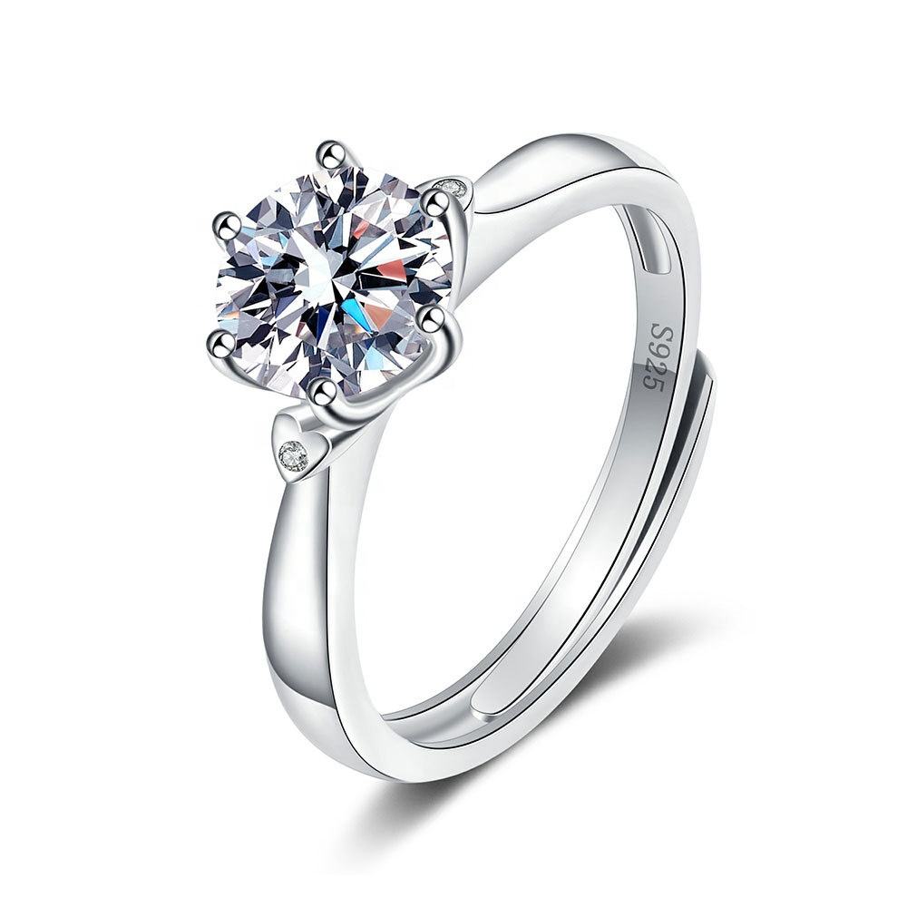 Custom 925 Sterling Silver Moissanite Rings for Engagement
