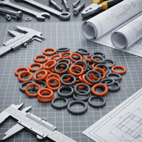 Kit d'étanchéité moulé résistant à l'huile DKK AS568/PG - Bouchon flottant cylindrique plat, amortisseur, usage industriel, couleur personnalisée, découpe NBR/EPDM