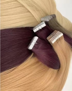 Película de cabello humano teñido con 20 piezas cada uno, cabello de película que se puede teñir y pelucas humanas con una longitud de 10 a 16 pulgadas - Product Image 5