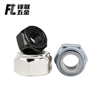 Tuercas hexagonales de seguridad de nylon de acero al carbono DIN985 Fenglian M2-M10 Grado A Nivel 4.8 Antiaflojamiento En stock Directo de fábrica - Product Image 2