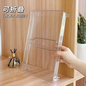 Transparent Double Layer <b>Desk</b> Storage Rack Acrylic Cup Holder <b>Foldable</b> Kitchen Bathroom Organizer Minimalist Design - Product Image 2