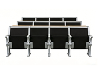 Chaise de salle de conférence moderne PM-3411 |   Sièges fixes pour auditorium avec tablette d'écriture pour usage scolaire et hospitalier, construction en acier
