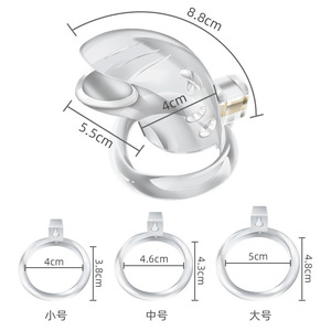 Verrou <span class=keywords><strong>de</strong></span> <span class=keywords><strong>chasteté</strong></span> sexuelle masculin HUAWEN, <span class=keywords><strong>cage</strong></span> à fermoir multi-tailles pour la flirtation en <span class=keywords><strong>couple</strong></span>, jouets BDSM - Product Image 5