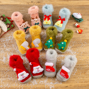 Xinanghui Noël bébé garçon fille <span class=keywords><strong>chaussette</strong></span> chaussures antidérapant infantile enfant en bas âge hiver premières chaussures de marche - Product Image 2