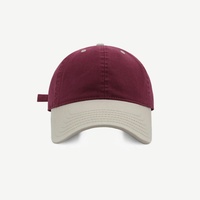 Gorra de Béisbol Estilo Coreano con Bloques de Color, Diseño de 6 Paneles, Tela de Algodón, Unisex, para Verano y Todas las Temporadas