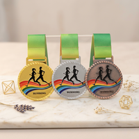 Concevez votre propre médaille en métal doré 3D en alliage de zinc pour le marathon sportif