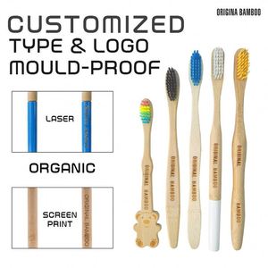 Estuche de soporte de carbón orgánico biodegradable suave ergonómico Reutilizable Hotel Cepillos de limpieza de viaje Cepillo de dientes de plástico personalizable - Product Image 6