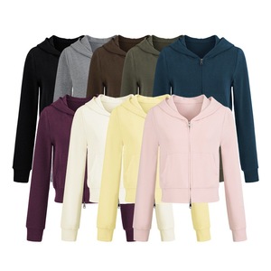 Sweat-shirt à capuche double fermeture éclair pour <span class=keywords><strong>femme</strong></span>, nouvelle collection automne-hiver, design amincissant à la taille, <span class=keywords><strong>veste</strong></span> cardigan décontractée polyvalente - Product Image 1
