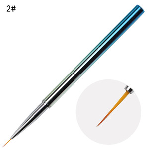 3Pcs Electroplated Acrylic Handle Nail Art Liner Brush <b>Set</b> <b>Crimped</b> Small Pens for Gel Flower Painting - Product Image 4