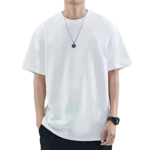 Camiseta de Corte Holgado con Logotipo Personalizado para Hombre, 100% Algodón, Hombros Caídos, Estilo Deportivo Urbano, Camiseta Lisa de Calidad - Product Image 4