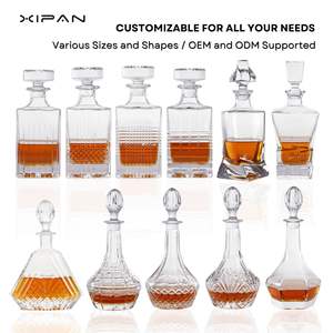 Großhandel 750ml Vintage Karaffe aus geschliffenem Glas mit Gravur und Rotwein-Whiskey-Flaschen - Product Image 5