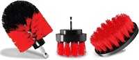 Brosse d'épurateur électrique populaire de 3 pièces du kit de perceuse pour nettoyer la salle de bain, la baignoire, les carreaux, etc.
