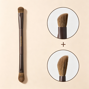 Juego de 11 Brochas de Maquillaje de Doble Punta Color Marrón, Brochas Cosméticas de Pelo Sintético Suave, Maquillaje Profesional - Product Image 3