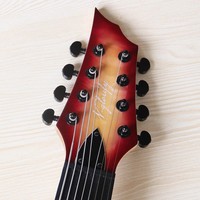 Guitare électrique 8 cordes de 39 pouces, dos et éclisses en érable violet brillant, qualité professionnelle pour débutants, avec micro