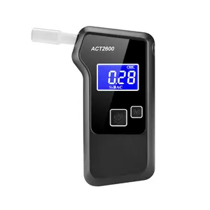 Portable LCD digital display breath fuel cell alcohol tester